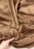 Подкладочная ткань цвет молочный шоколад (вискоза 100%), рисунок полоска, ширина 140 см Италия ПИМ/140/56150