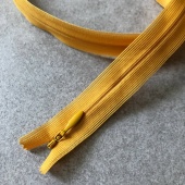Молния YKK потайная неразъёмная желтая, 60 см МИЖ/60/7434