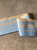 Подвяз голубой с полосами песочного цвета (комфортный мягкий полиэстер), размер 7*90 см ПКГ/90/56263