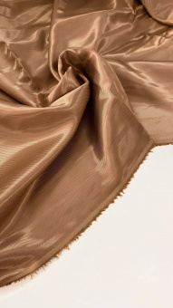 Подкладочная ткань цвет молочный шоколад (вискоза 100%), рисунок полоска, ширина 140 см Италия ПИМ/140/56150 по цене 897 руб./метр