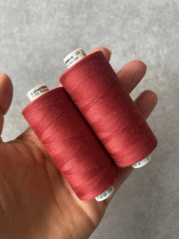 Нитки №120 Gutermann оттенок бледно-карминный (полиэстер, намотка 1000 м) арт 120/7112 по цене 260 руб./штука