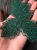 Декоративный пришивной элемент D&G "изумрудный лист", размер 9*15 см Италия НИЗ/15/72401 по цене 395 руб./штука