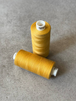 Нитки №120 Gutermann оттенок жёлтого (полиэстер, намотка 1000 м) арт 120/416 по цене 260 руб./штука