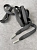 Шнурок серый, наконечники металл матовое серебро, длина 135 см ШКС/140/61656