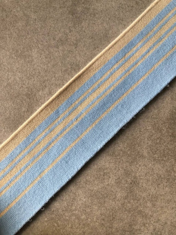 Подвяз голубой с полосами песочного цвета (комфортный мягкий полиэстер), размер 7*90 см ПКГ/90/56263 по цене 395 руб./штука