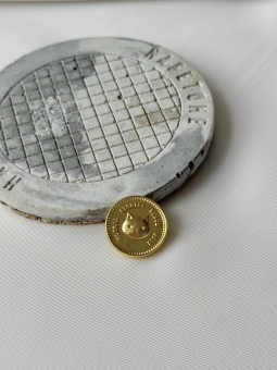 Пуговицы с изображением котика (металл цвет золото), размер 1,7 см ПКЗ/17/61771 по цене 169 руб./штука