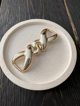 Пряжка/декоративный элемент металл цвет золото (2*6 см, размер под тесьму 0,9 см) ПИЗ/6/87063 по цене 185 руб./штука