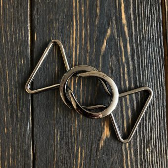 Пряжка цвет никель, под пояс 4,0 см (малозаметный дефект-разводы на покрытии) ПКН/4/1 по цене 233 руб./штука