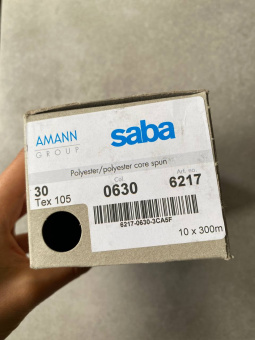 Нитки №30 AMANN group Saba цвет тёмно-красный (полиэстер, намотка 300 м) арт 30/0630 по цене 280 руб./штука